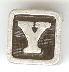 1 9mm Silver Slider - Letter "Y"